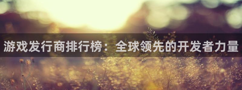 亿万28图片：游戏发行商排行榜：全球领先的开发者力量